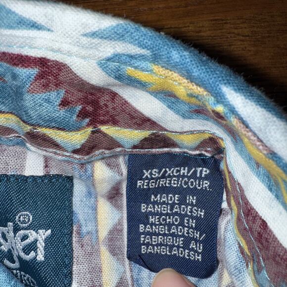 Wrangler Boys YOUTH XS Long Sleeve Western Pearl Snap - Picture 2 of 3